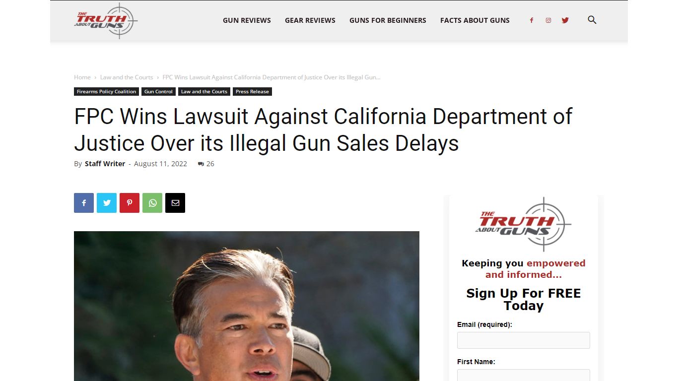 FPC Wins Lawsuit Against California Department of Justice Over its ...